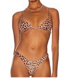NWT Monica Hansen Beachwear Leopard Bikini Bottom Z288-78